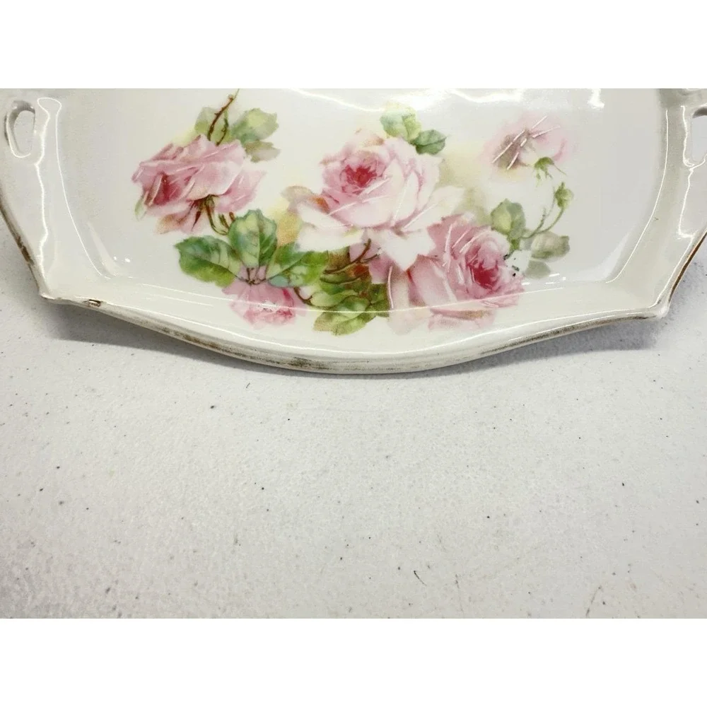 Antique C.T. Altwasser Silesia Porcelain Two-Handled Serving Tray / Cake Plate